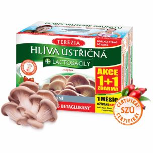 HLÍVA ÚSTŘIČNÁ + LACTOBACILY 60+60 KAPSLÍ